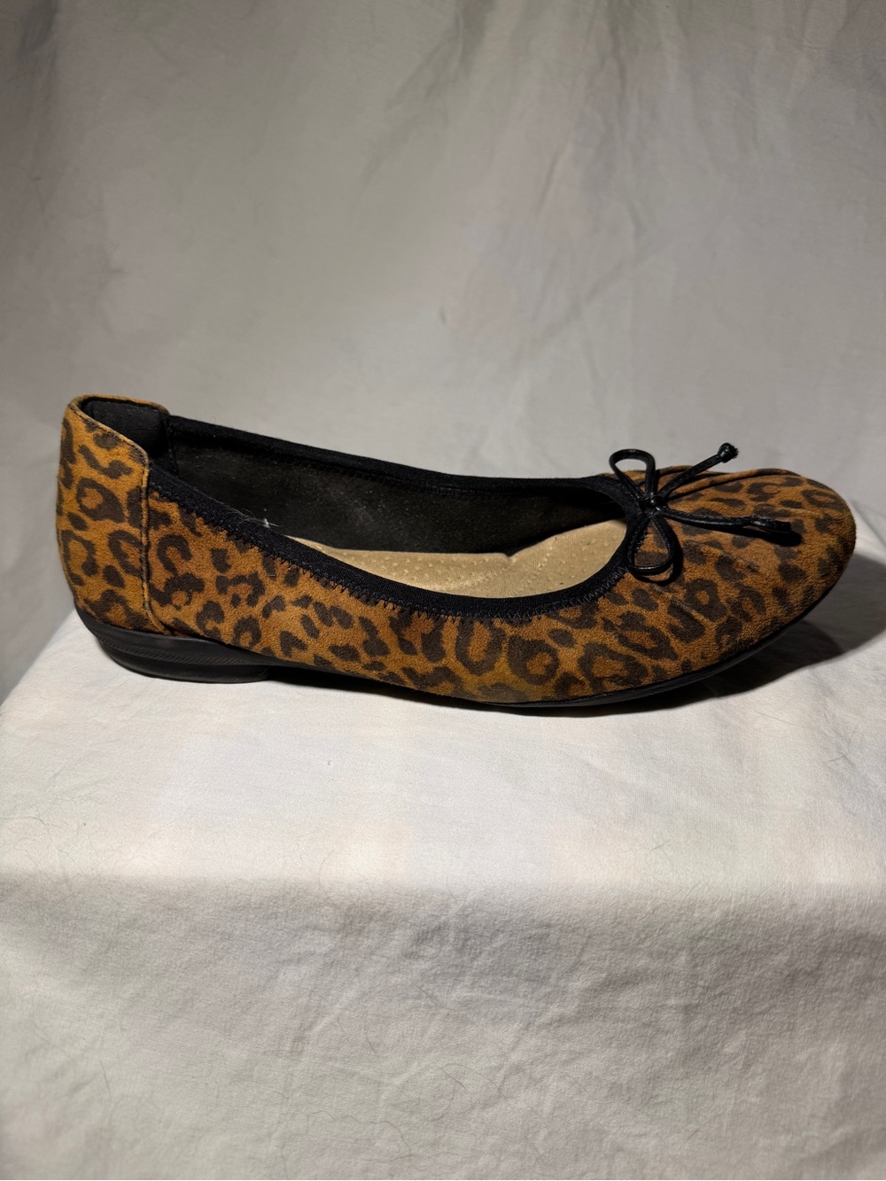 Clark’s leopard print suede ballet flats